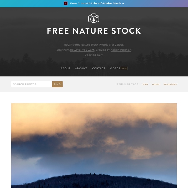 Free Nature Stock · Royalty-free stock photos by Adrian Pelletier · Updated daily