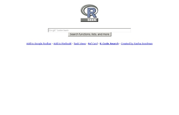 RSeek.org R-project Search Engine