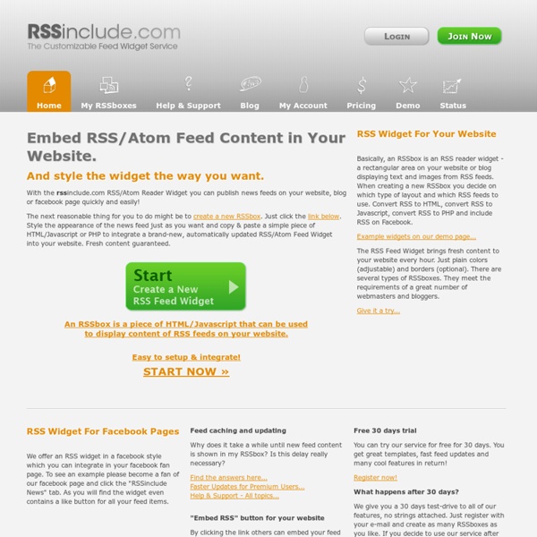 RSSinclude - Embed RSS Feed in Website, RSS Feed Widget PHP