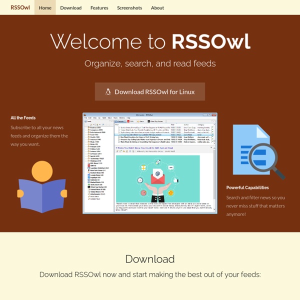 RSSOwl - Powerful RSS / RDF / Atom News Feed Reader with Google Reader Synchronization