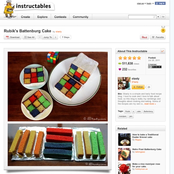 Rubik's Battenburg Cake