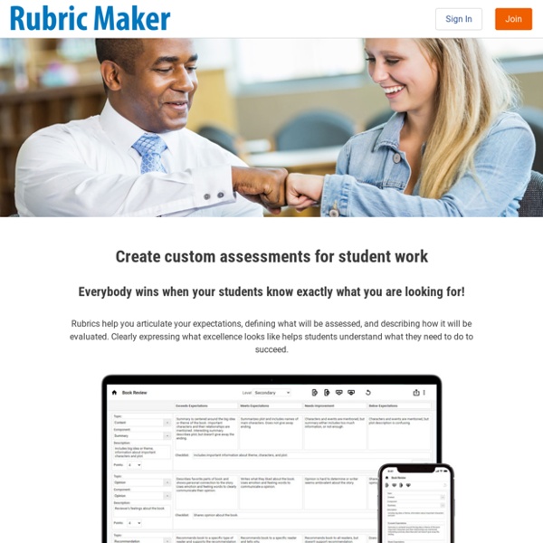 Rubric Maker - Create custom assessments
