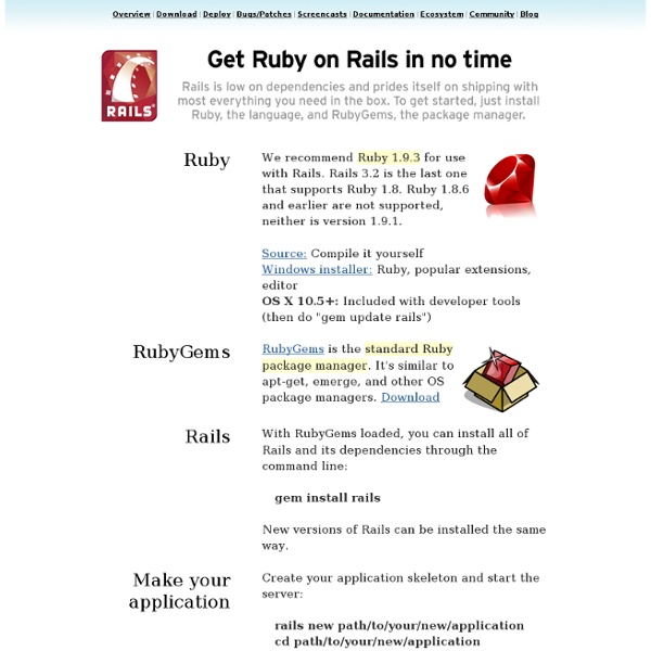 Ruby on Rails: Download