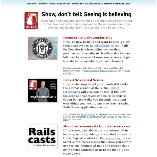 Ruby on Rails: Screencasts