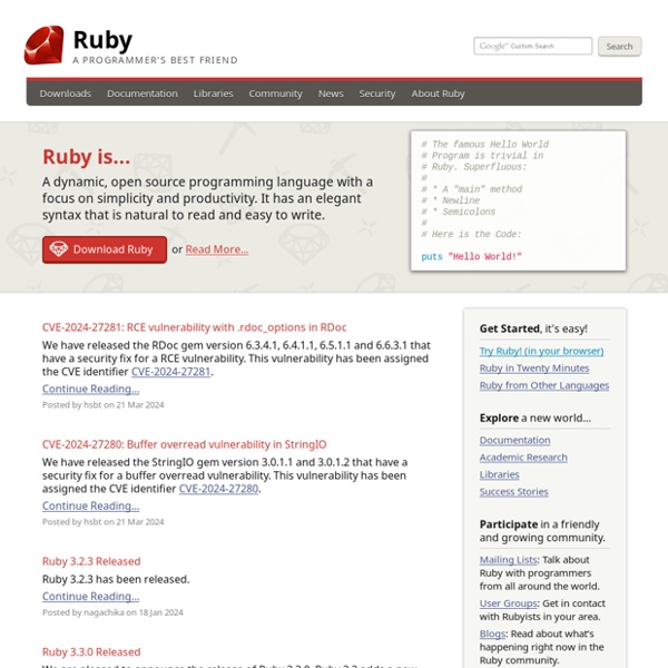 Ruby Programming Language