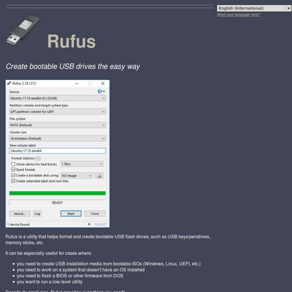 Rufus - Create bootable USB drives