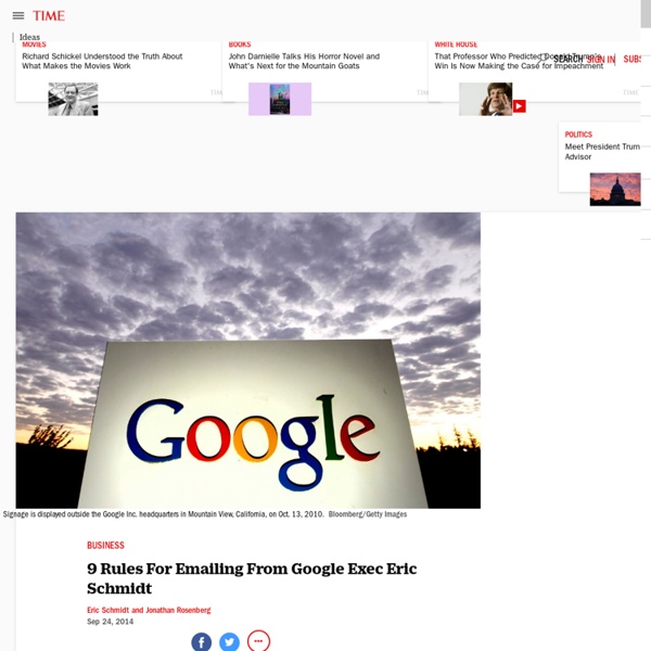 Google's Eric Schmidt has these 9 rules for emailing