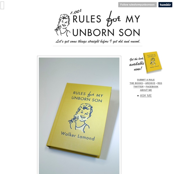 1001 rules for my unborn son