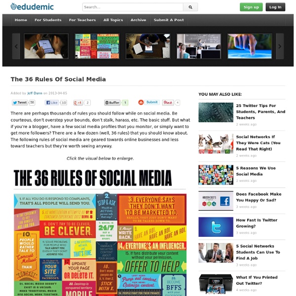 The 36 Rules Of Social Media