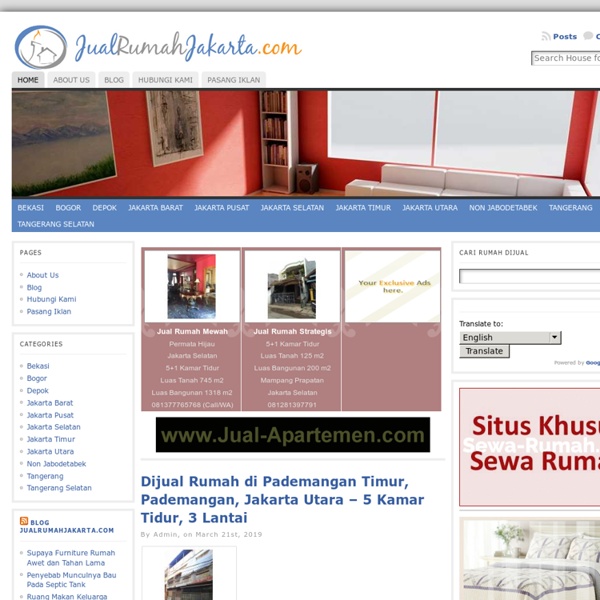 Jual Rumah Jakarta - Harga Murah Butuh Uang Langsung Pemilik
