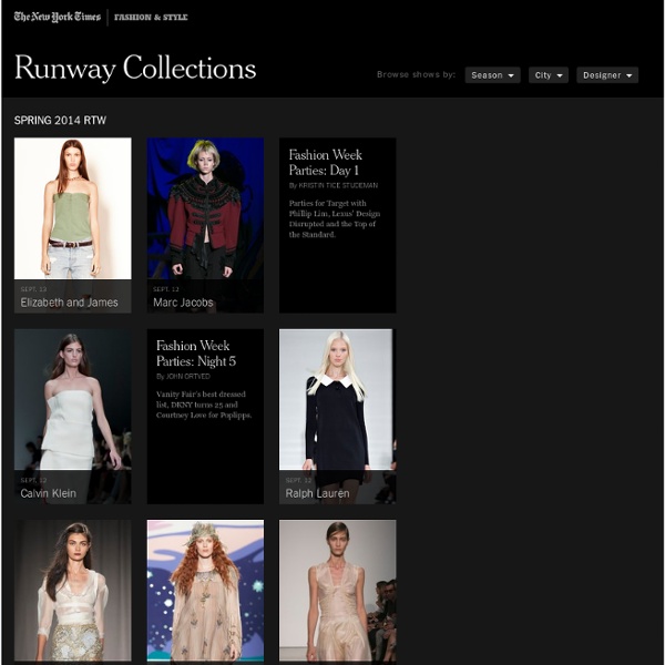 Fashion Shows - Coverage from New York, Paris and Milan
