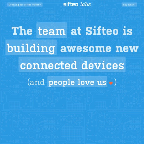 Sifteo - The Future of Play