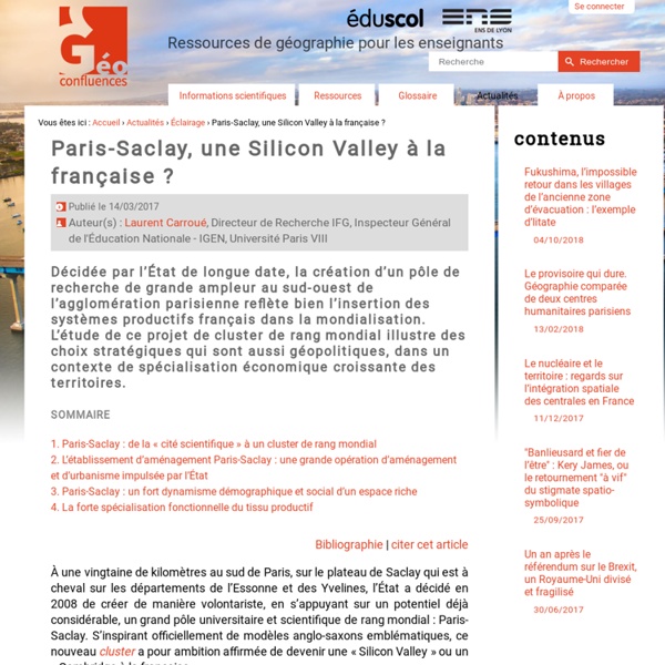 Paris-Saclay, une Silicon Valley à la française