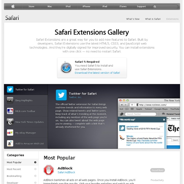 Apple - Safari - Safari Extensions Gallery