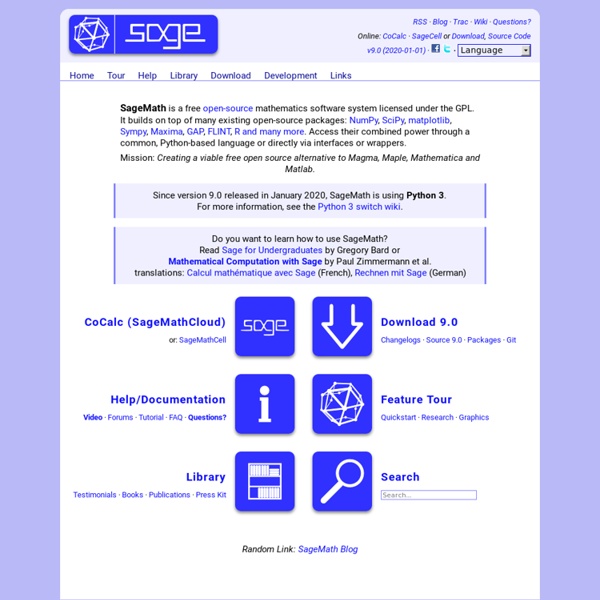 Sage: Open Source Mathematics Software