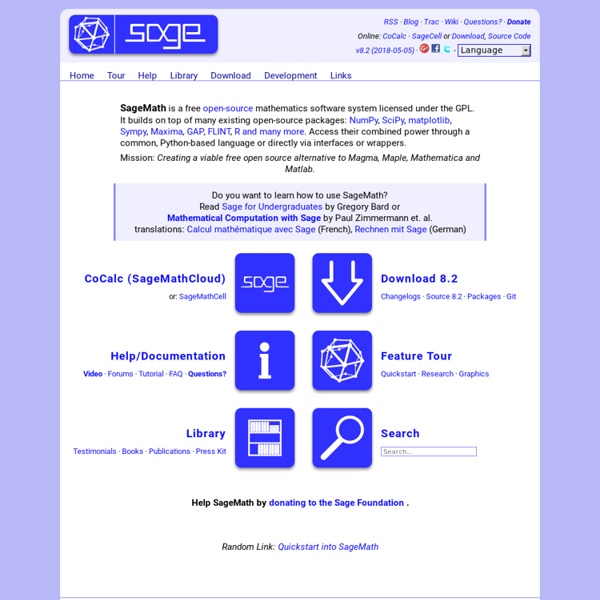 Sage: Open Source Mathematics Software