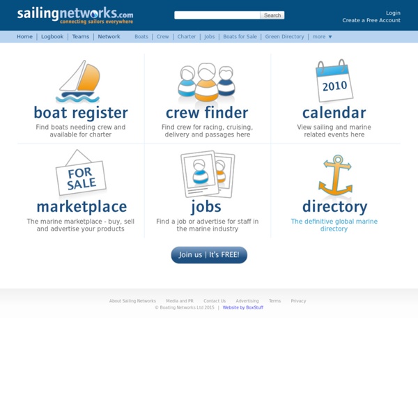 Crew Finder, Boat Register, Marine Directory, Sailing Calendar, Yacht Marketplace, Marine Job Board