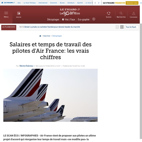 Salaires et temps de travail des pilotes d'Air France: les vrais chiffres
