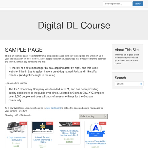 Sample Page - Digital DL Course