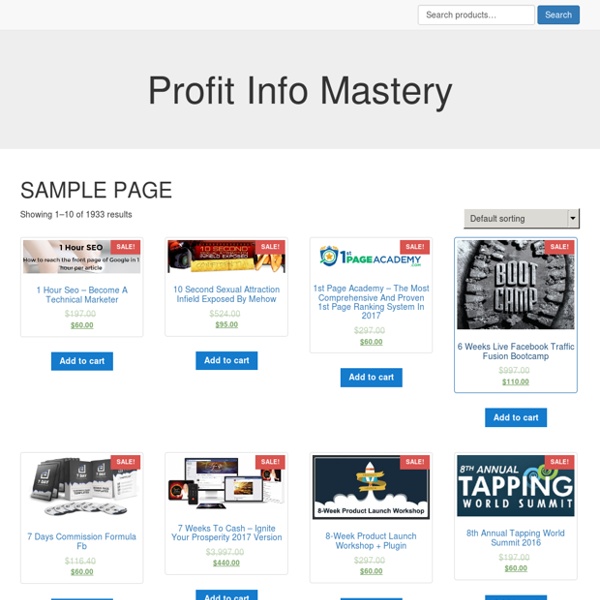 Sample Page - Profit Info Mastery