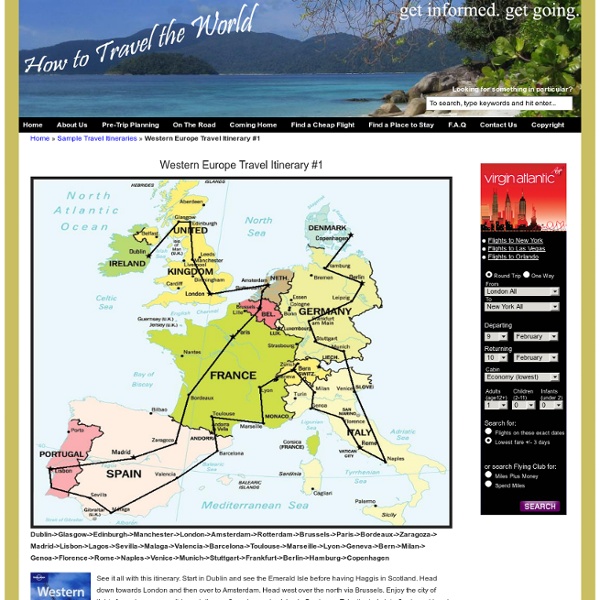 Sample Western Europe Travel Itinerary