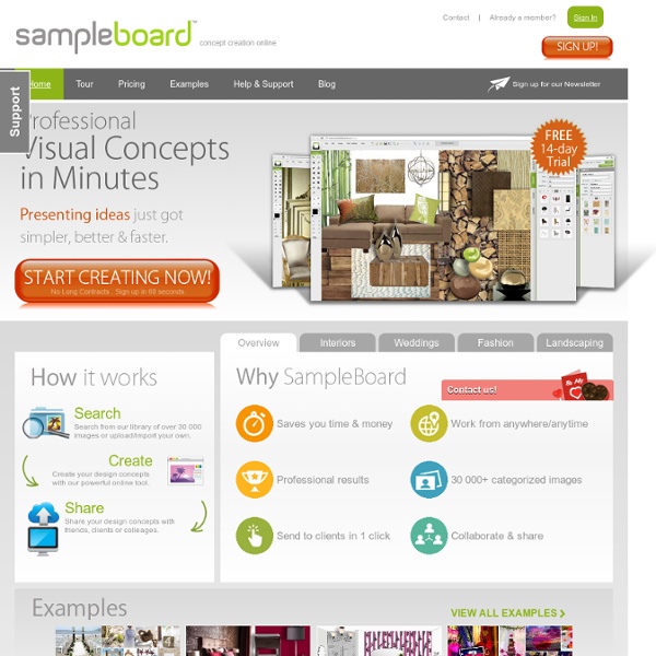 SampleBoard- Digital Mood Board Editor for Creative Industries