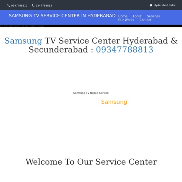 Samsung TV Service Center in Hyderabad