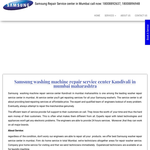 Samsung washing machine repair service center Kandivali in mumbai maharashtra