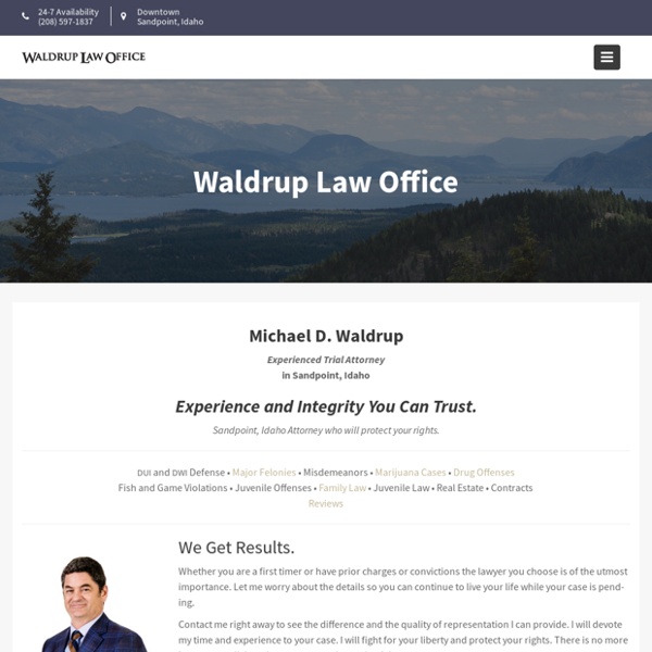 Michael Waldrup Experienced Trial Attorney, Defense Lawyer