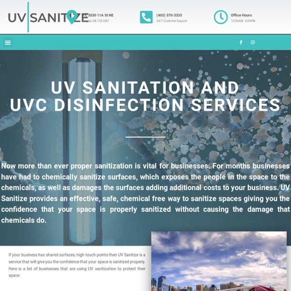 UV Sanitation and UVC Disinfection Services in Calgary and Area​