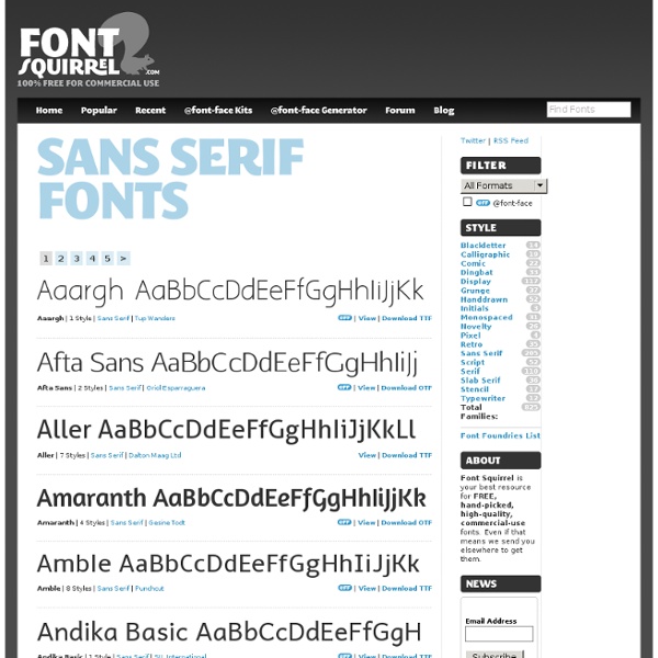 Sans Serif Free Fonts