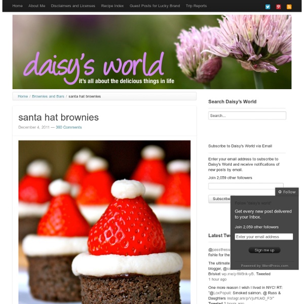 Santa hat brownies « daisy's world