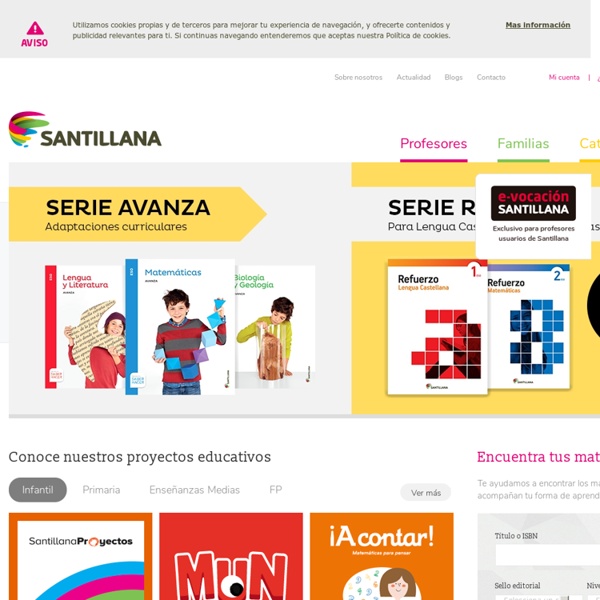Santillana. Libros de texto de primaria, ESO, Bachillerato, Inglés y libros de educación infantil