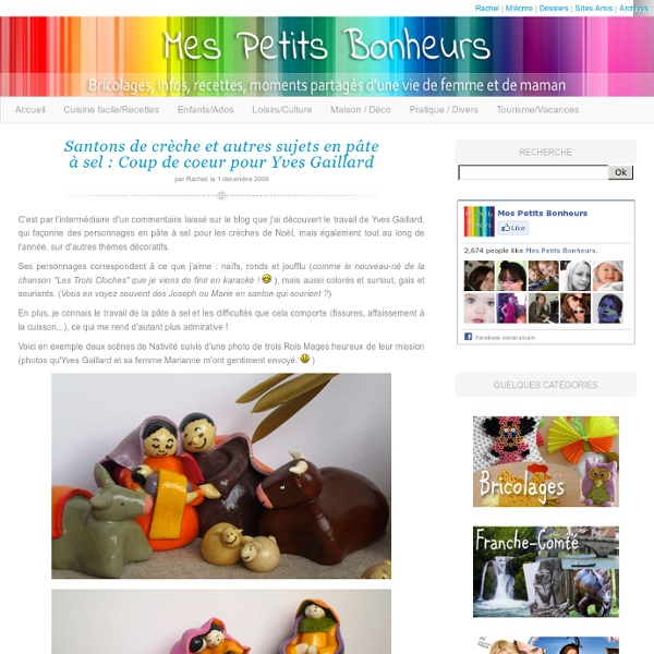 Santons de crèche à fabriquer en pâte à sel