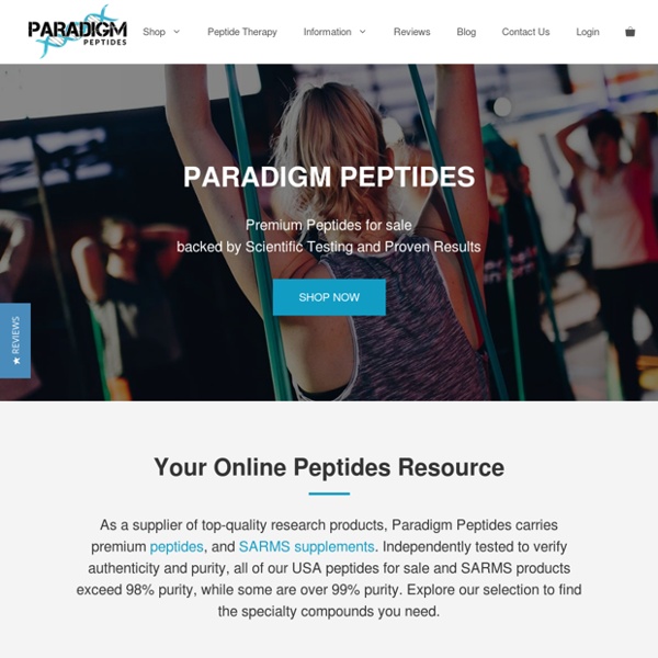 Buy the Best SARMS & Peptides Supplements Online - Paradigm Peptides