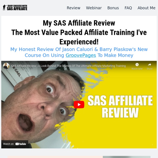 My SAS Affiliate Review - One Of The Most Worth Jam-packed Associate Training I've Experienced!