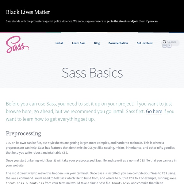 Sass - Syntactically Awesome Stylesheets