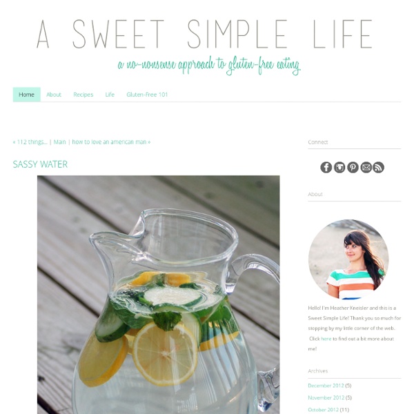 Sassy water  - Home - A Sweet Simple Life