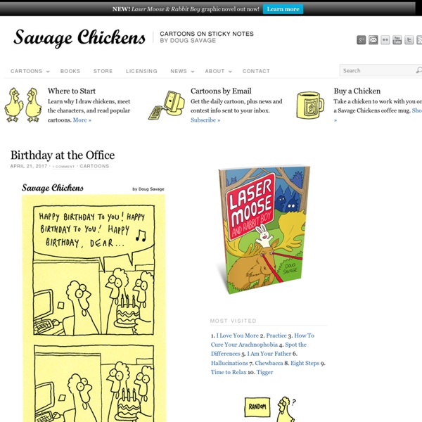Savage Chickens - Cartoons on Sticky Notes by Doug Savage