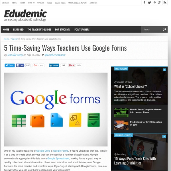 5 Time-Saving Ways Teachers Can Use Google Forms