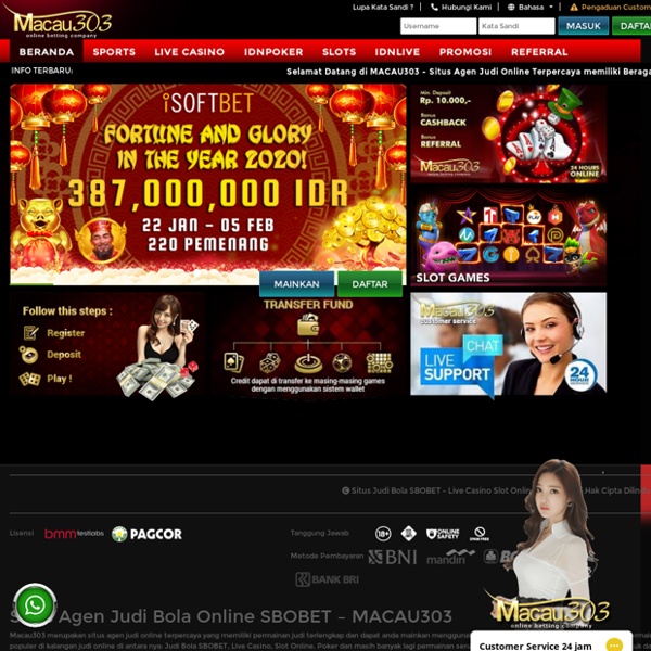 Situs Judi Bola SBOBET - Live Casino Slot Online - Macau303