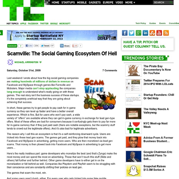 Scamville: The Social Gaming Ecosystem Of Hell