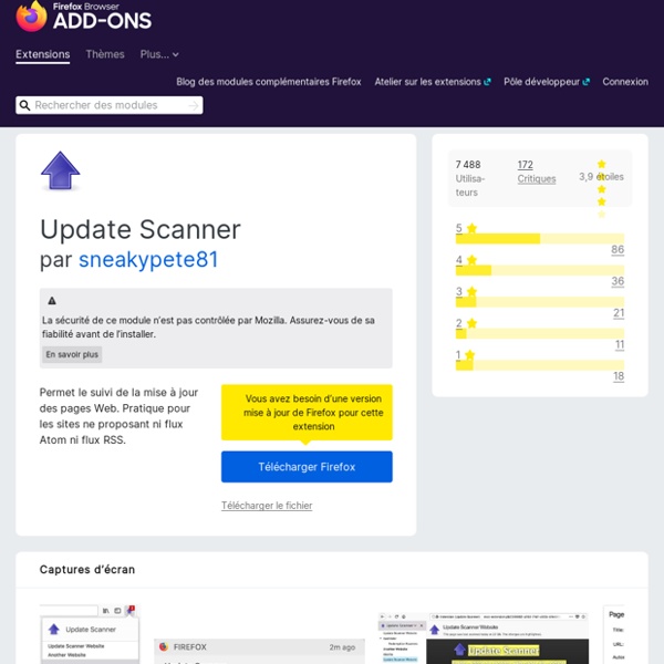 Update Scanner – Adoptez cette extension pour □ Firefox (fr)