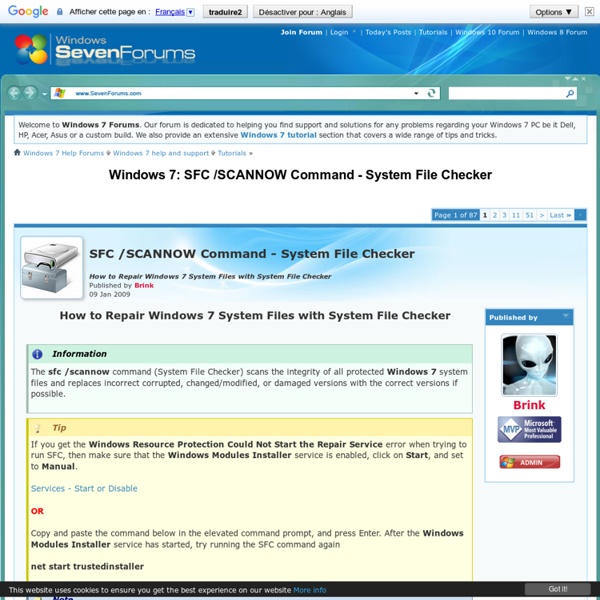 SFC SCANNOW Command - System File Checker - Windows 7 Help Forums.URL