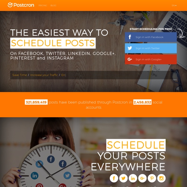 Schedule your posts on Facebook and Twitter with Postcron