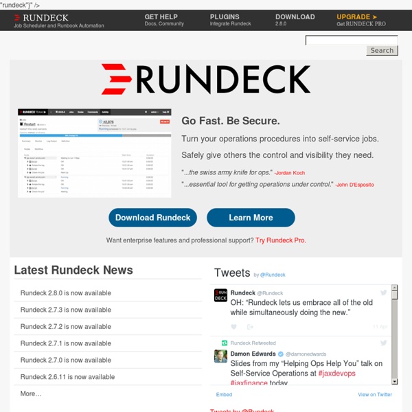 Rundeck.org - Open Source Automation