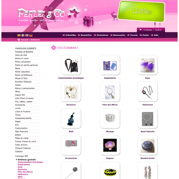 Schemas de bijoux en perle à découvrir sur perlesandco.com : Bagues, etc
