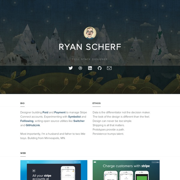 Ryan Scherf : Minneapolis based web design + development