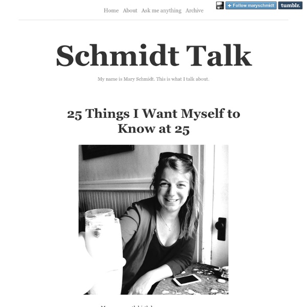 Schmidt Talk