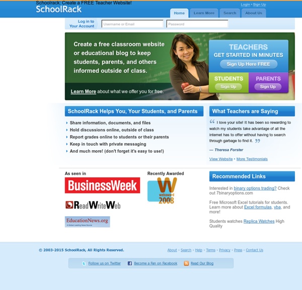 SchoolRack » Create a FREE Teacher Website or Educational Blog